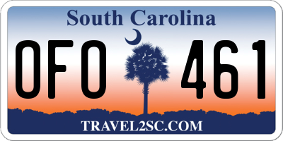 SC license plate OFO461