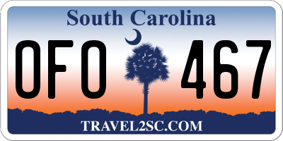 SC license plate OFO467