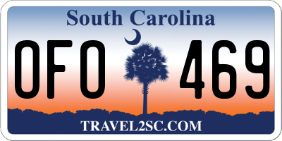 SC license plate OFO469
