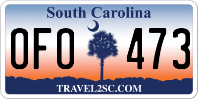 SC license plate OFO473