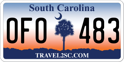 SC license plate OFO483