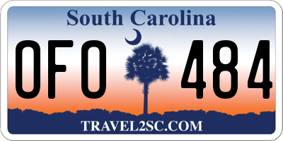 SC license plate OFO484