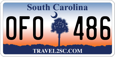 SC license plate OFO486