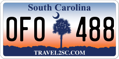 SC license plate OFO488