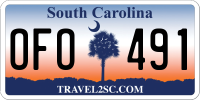 SC license plate OFO491