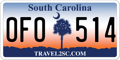 SC license plate OFO514