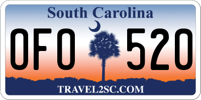 SC license plate OFO520