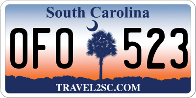 SC license plate OFO523