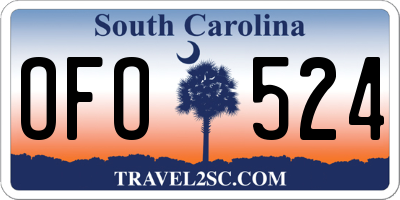 SC license plate OFO524