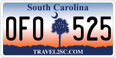 SC license plate OFO525