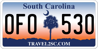 SC license plate OFO530