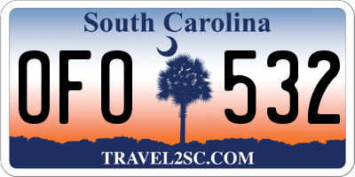SC license plate OFO532