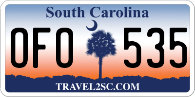 SC license plate OFO535