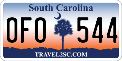 SC license plate OFO544