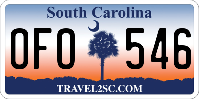 SC license plate OFO546