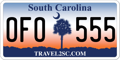 SC license plate OFO555