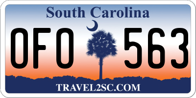 SC license plate OFO563