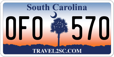 SC license plate OFO570