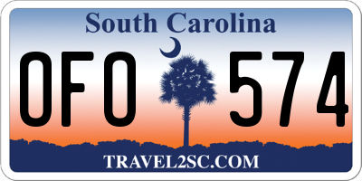 SC license plate OFO574