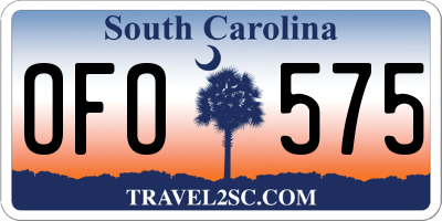 SC license plate OFO575
