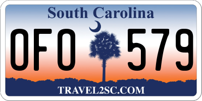 SC license plate OFO579