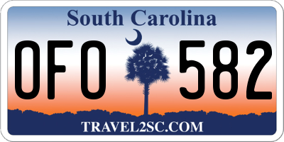 SC license plate OFO582