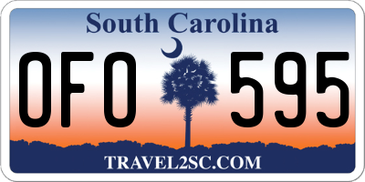 SC license plate OFO595