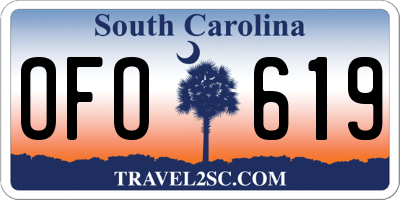 SC license plate OFO619