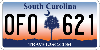 SC license plate OFO621
