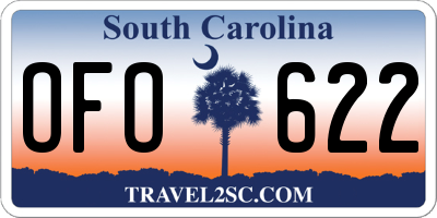 SC license plate OFO622