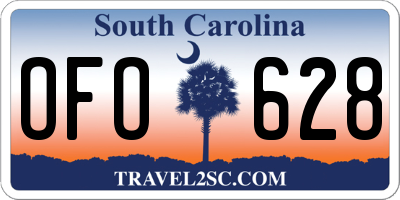 SC license plate OFO628