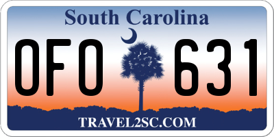 SC license plate OFO631