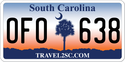 SC license plate OFO638