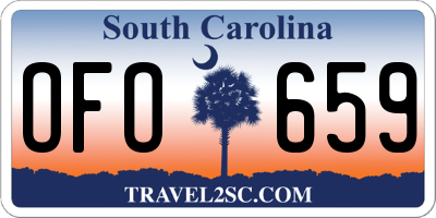 SC license plate OFO659