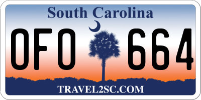 SC license plate OFO664