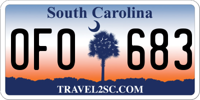 SC license plate OFO683