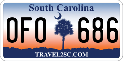 SC license plate OFO686