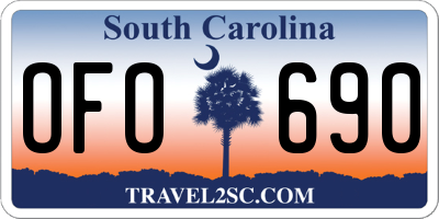 SC license plate OFO690