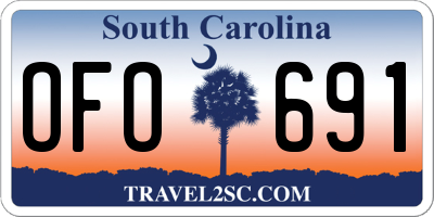 SC license plate OFO691