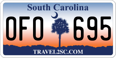 SC license plate OFO695