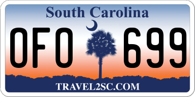 SC license plate OFO699