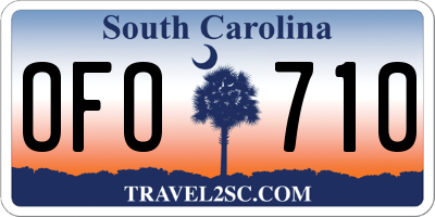 SC license plate OFO710
