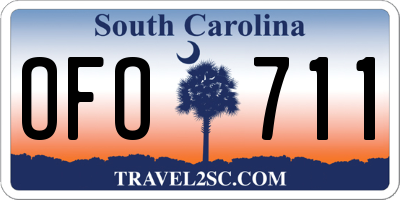 SC license plate OFO711