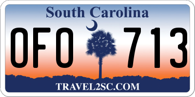 SC license plate OFO713