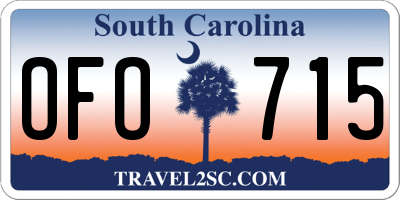 SC license plate OFO715