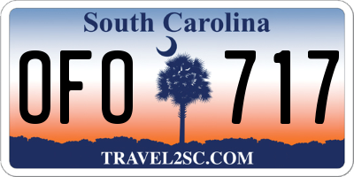 SC license plate OFO717