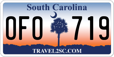 SC license plate OFO719