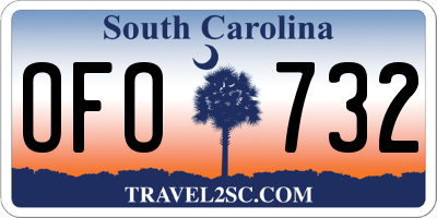 SC license plate OFO732