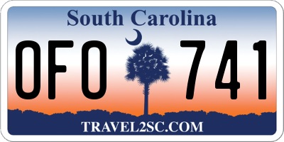 SC license plate OFO741