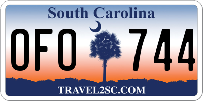 SC license plate OFO744